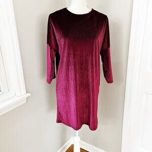 Zara Pink Velour Shift Dress
